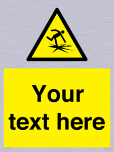 Custom warning thin ice